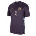 Camiseta Inglaterra Kyle Walker #2 Visitante Equipación Eurocopa 2024 manga corta